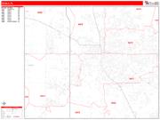 Ocala <br /> Wall Map <br /> Zip Code <br /> Red Line Style 2024 Map