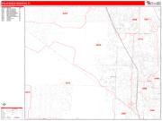 Palm Beach Gardens <br /> Wall Map <br /> Zip Code <br /> Red Line Style 2024 Map