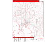 Tampa <br /> Wall Map <br /> Zip Code <br /> Red Line Style 2024 Map