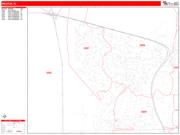 Weston <br /> Wall Map <br /> Zip Code <br /> Red Line Style 2024 Map