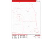 Evanston <br /> Wall Map <br /> Zip Code <br /> Red Line Style 2024 Map
