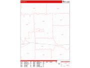 Oak Park <br /> Wall Map <br /> Zip Code <br /> Red Line Style 2024 Map