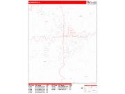 Bloomington <br /> Wall Map <br /> Zip Code <br /> Red Line Style 2024 Map