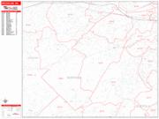 Brookline <br /> Wall Map <br /> Zip Code <br /> Red Line Style 2022 Map