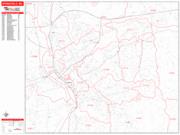 Springfield <br /> Wall Map <br /> Zip Code <br /> Red Line Style 2024 Map