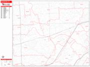 Dearborn <br /> Wall Map <br /> Zip Code <br /> Red Line Style 2024 Map