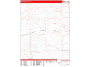Farmington Hills <br /> Wall Map <br /> Zip Code <br /> Red Line Style 2022 Map