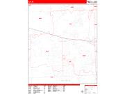 Novi <br /> Wall Map <br /> Zip Code <br /> Red Line Style 2024 Map