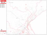 Duluth <br /> Wall Map <br /> Zip Code <br /> Red Line Style 2022 Map