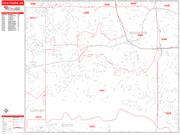 Eden Prairie <br /> Wall Map <br /> Zip Code <br /> Red Line Style 2024 Map