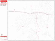 Columbia <br /> Wall Map <br /> Zip Code <br /> Red Line Style 2022 Map