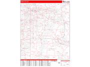 Kansas City <br /> Wall Map <br /> Zip Code <br /> Red Line Style 2024 Map