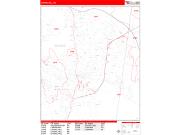 Chapel Hill <br /> Wall Map <br /> Zip Code <br /> Red Line Style 2022 Map