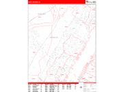North Bergen <br /> Wall Map <br /> Zip Code <br /> Red Line Style 2024 Map