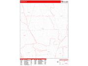 Levittown <br /> Wall Map <br /> Zip Code <br /> Red Line Style 2024 Map