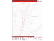 Troy <br /> Wall Map <br /> Zip Code <br /> Red Line Style 2024 Map