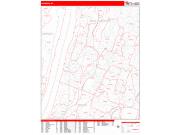 Yonkers <br /> Wall Map <br /> Zip Code <br /> Red Line Style 2024 Map