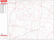 Kettering <br /> Wall Map <br /> Zip Code <br /> Red Line Style 2024 Map
