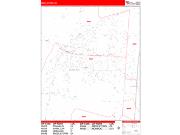 Middletown <br /> Wall Map <br /> Zip Code <br /> Red Line Style 2024 Map