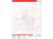 Tulsa <br /> Wall Map <br /> Zip Code <br /> Red Line Style 2024 Map