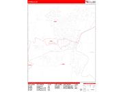 Corvallis <br /> Wall Map <br /> Zip Code <br /> Red Line Style 2024 Map