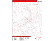 Allentown <br /> Wall Map <br /> Zip Code <br /> Red Line Style 2022 Map