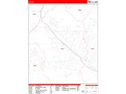 Lehi <br /> Wall Map <br /> Zip Code <br /> Red Line Style 2024 Map