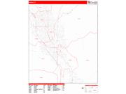 Provo <br /> Wall Map <br /> Zip Code <br /> Red Line Style 2024 Map