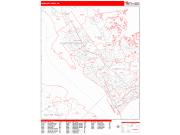 Newport News <br /> Wall Map <br /> Zip Code <br /> Red Line Style 2024 Map