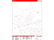 Richland <br /> Wall Map <br /> Zip Code <br /> Red Line Style 2024 Map
