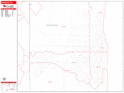 Kenosha <br /> Wall Map <br /> Zip Code <br /> Red Line Style 2024 Map
