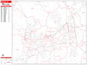 Madison <br /> Wall Map <br /> Zip Code <br /> Red Line Style 2024 Map