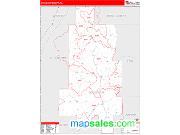 Crenshaw County, AL <br /> Wall Map <br /> Zip Code <br /> Red Line Style 2024 Map