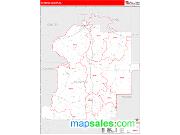 Marengo County, AL <br /> Wall Map <br /> Zip Code <br /> Red Line Style 2024 Map