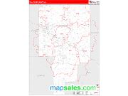 Tallapoosa County, AL <br /> Wall Map <br /> Zip Code <br /> Red Line Style 2024 Map
