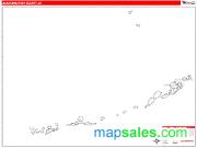 Aleutians West County, AK <br /> Wall Map <br /> Zip Code <br /> Red Line Style 2024 Map