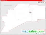 Denali County, AK <br /> Wall Map <br /> Zip Code <br /> Red Line Style 2024 Map