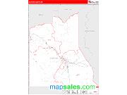 Graham County, AZ <br /> Wall Map <br /> Zip Code <br /> Red Line Style 2024 Map