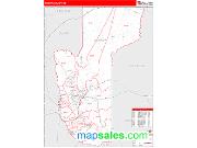 Mohave County, AZ <br /> Wall Map <br /> Zip Code <br /> Red Line Style 2024 Map