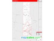 Navajo County, AZ <br /> Wall Map <br /> Zip Code <br /> Red Line Style 2024 Map