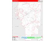 Baxter County, AR <br /> Wall Map <br /> Zip Code <br /> Red Line Style 2024 Map