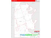 Chicot County, AR <br /> Wall Map <br /> Zip Code <br /> Red Line Style 2024 Map