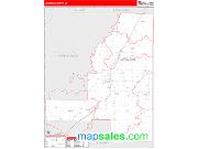 Jackson County, AR <br /> Wall Map <br /> Zip Code <br /> Red Line Style 2024 Map