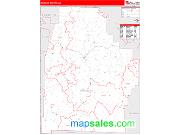 Madison County, AR <br /> Wall Map <br /> Zip Code <br /> Red Line Style 2024 Map
