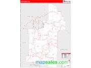Sharp County, AR <br /> Wall Map <br /> Zip Code <br /> Red Line Style 2024 Map