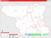 Colusa County, CA <br /> Wall Map <br /> Zip Code <br /> Red Line Style 2024 Map