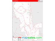 Sutter County, CA <br /> Wall Map <br /> Zip Code <br /> Red Line Style 2024 Map
