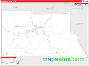 Archuleta County, CO <br /> Wall Map <br /> Zip Code <br /> Red Line Style 2024 Map
