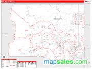 Boulder County, CO <br /> Wall Map <br /> Zip Code <br /> Red Line Style 2024 Map