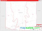 Crowley County, CO <br /> Wall Map <br /> Zip Code <br /> Red Line Style 2024 Map
